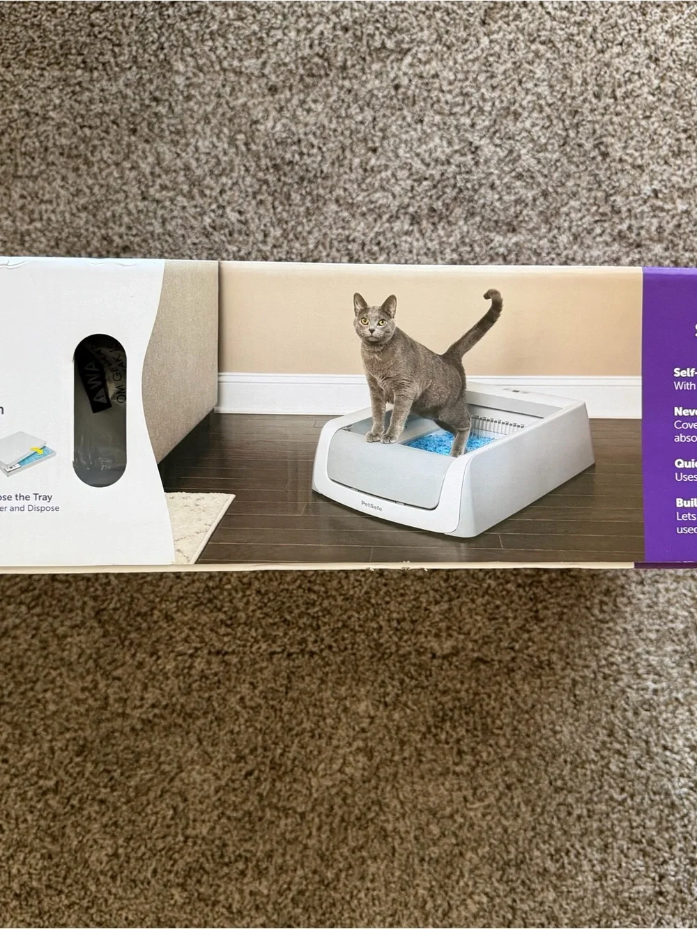 PetSafe ScoopFree Self-Cleaning Litter Box — White and Blue